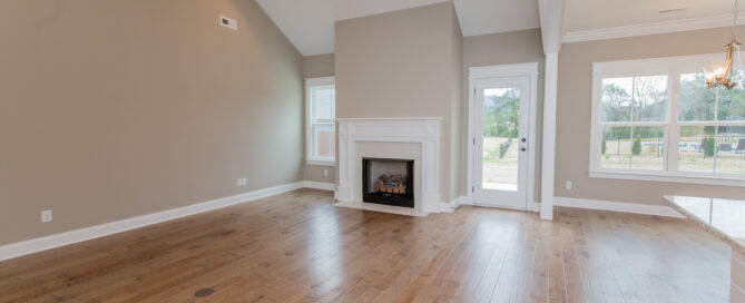 Open-concept living room in new Pratt home – Chattanooga TN