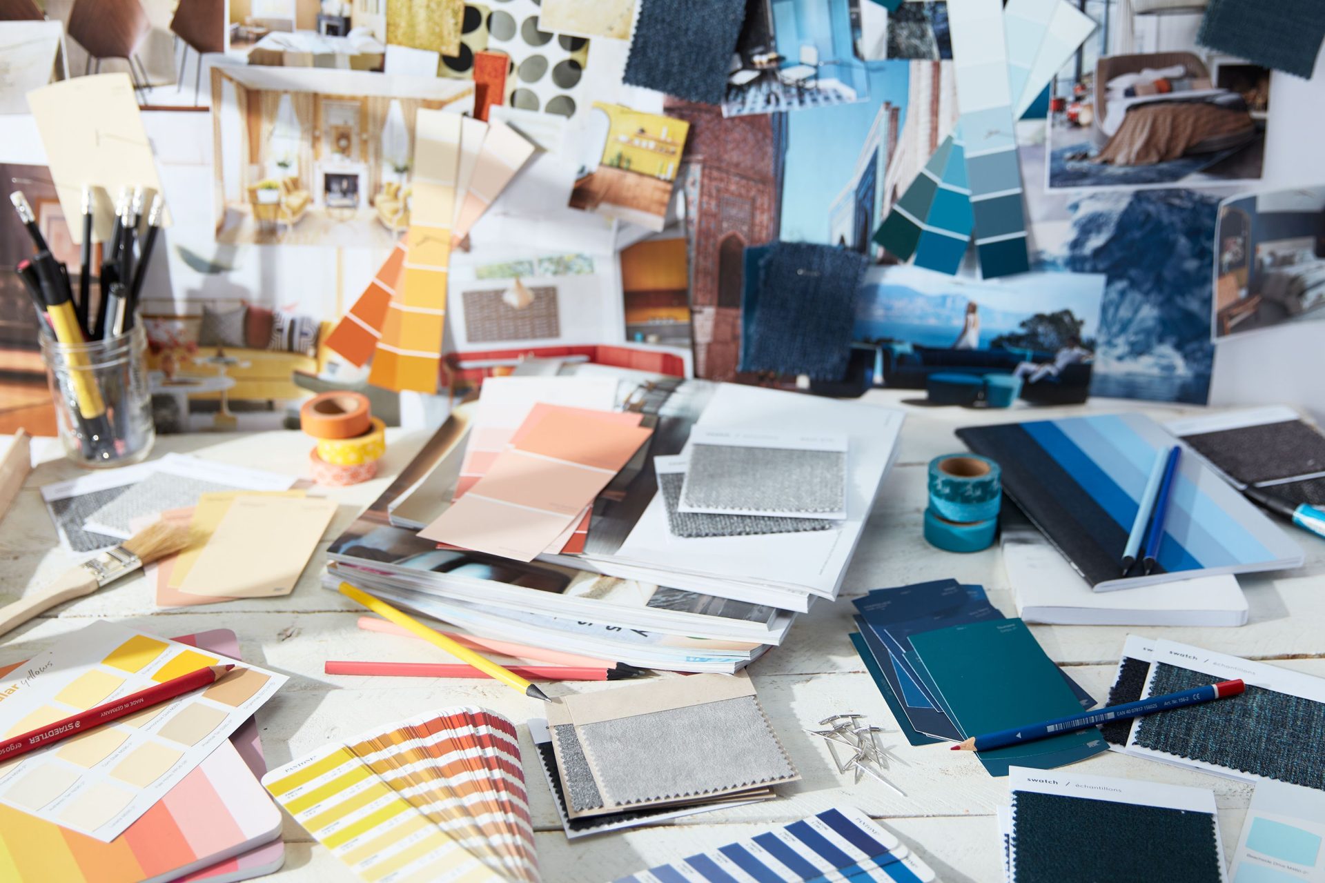 desktop of color swatches