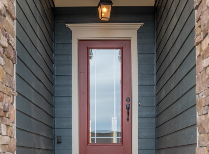 Exterior entryway to new construction home