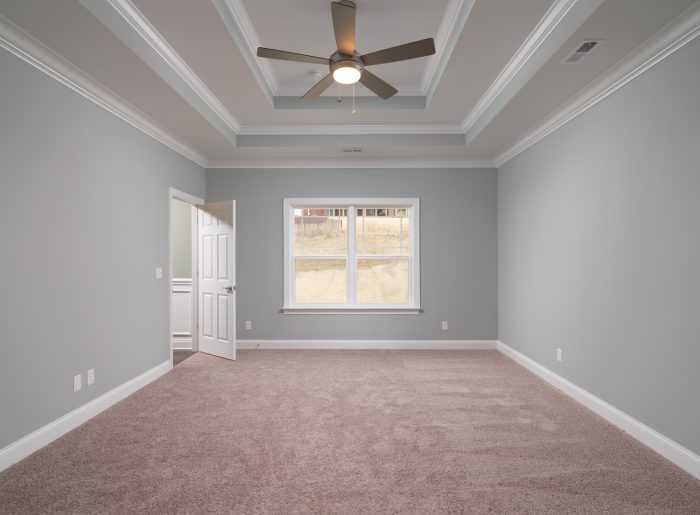 Primary bedroom with oversized windows
