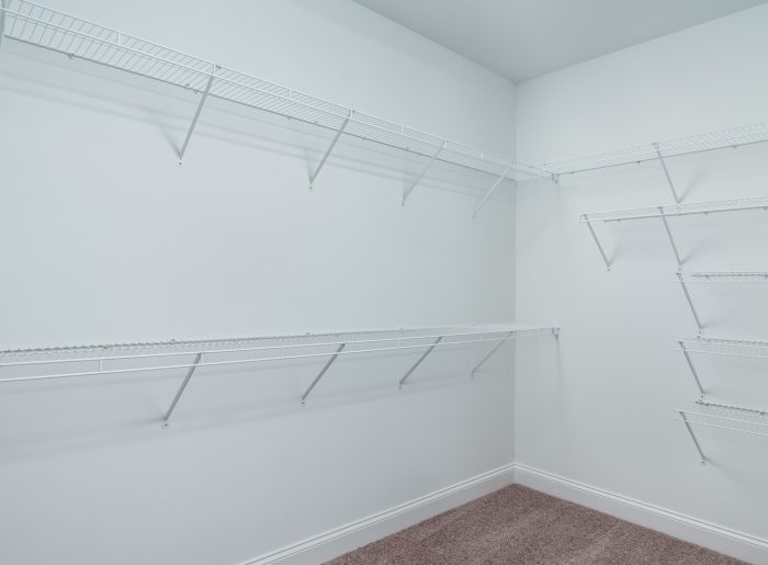 Spacious walk in closet for extra storage