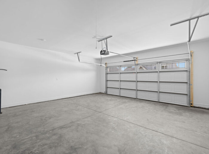 Spacious two car garage on new Pratt construction