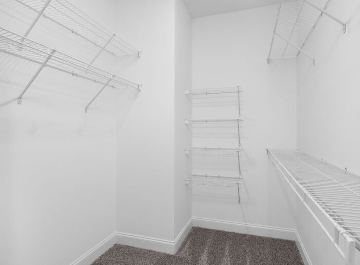 Oversized walk in closet for extra storage in new Pratt construction now selling