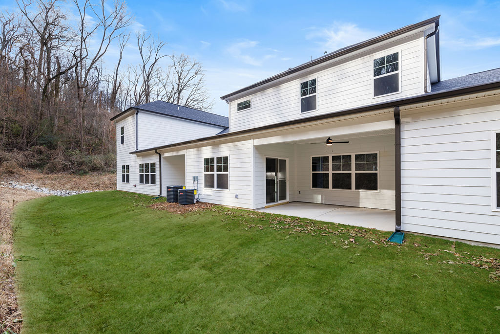 Back exterior provides green space for pets and gatherings in Chattanooga now selling new construction