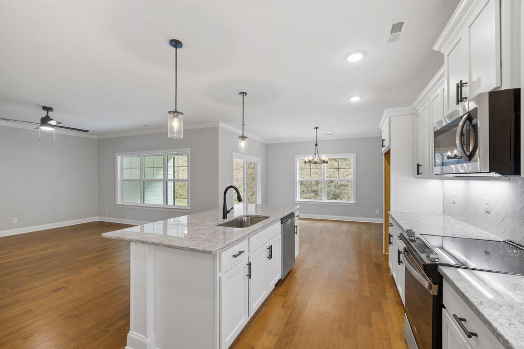 Stunning kitchen with designer finishes now selling in Chattanooga by Pratt Home Builders