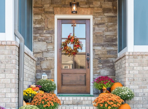 The Trails at Freewill Decorated Porch