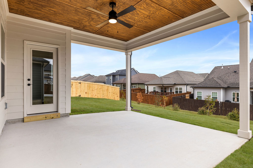covered patio on this new home Chattanooga by Pratt Home Builders