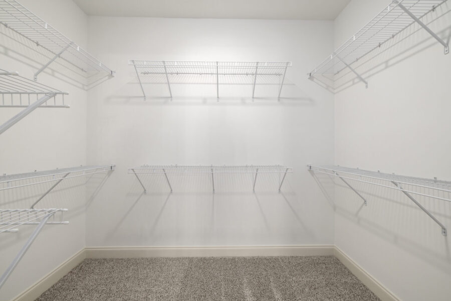 Walk-in closet oversized and extra storage space