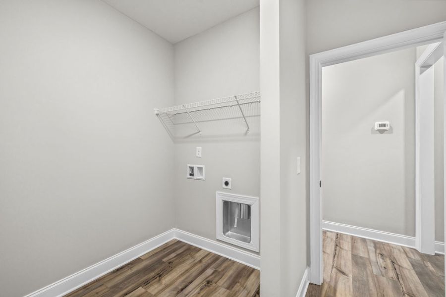 Laundry room on main level new home