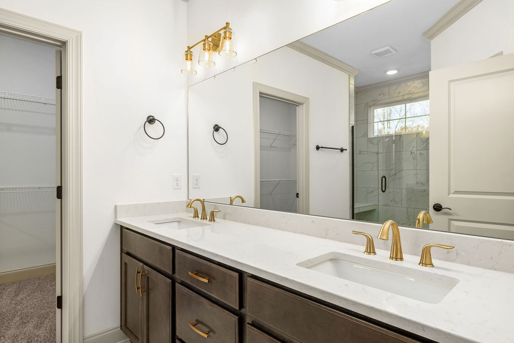 Primary bath with double vanity and designer upgrades selling now in Soddy Daisy, TN