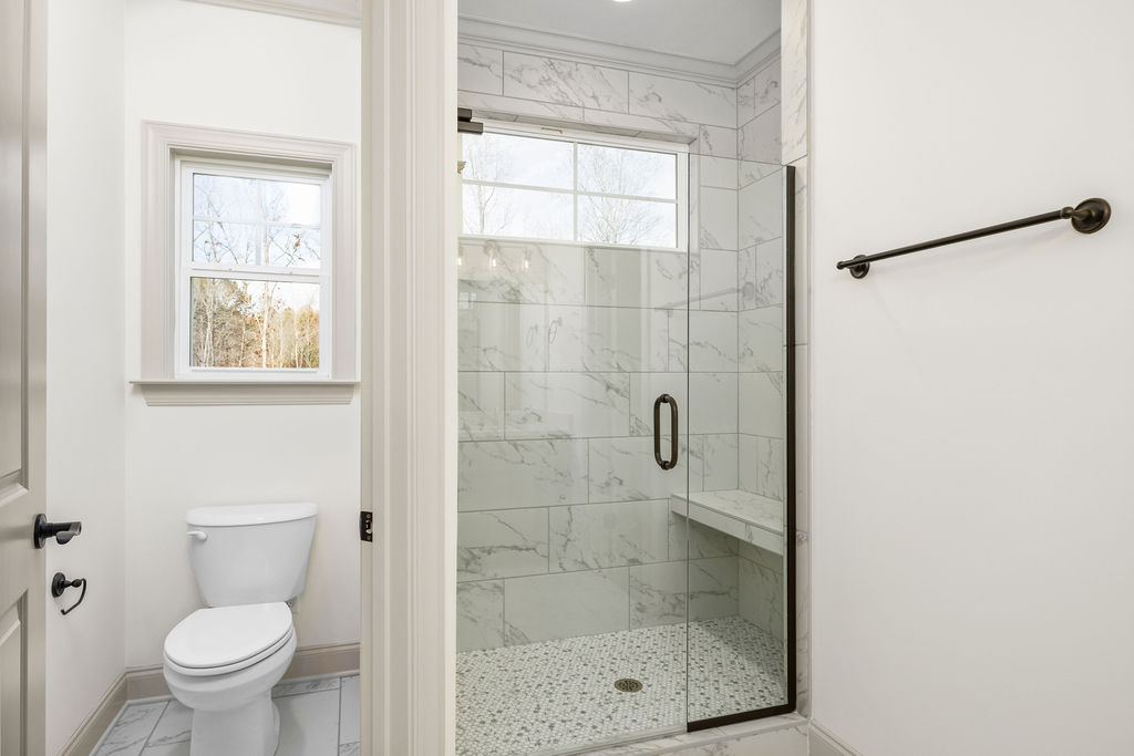 Primary bath with oversized custom walk-in shower
