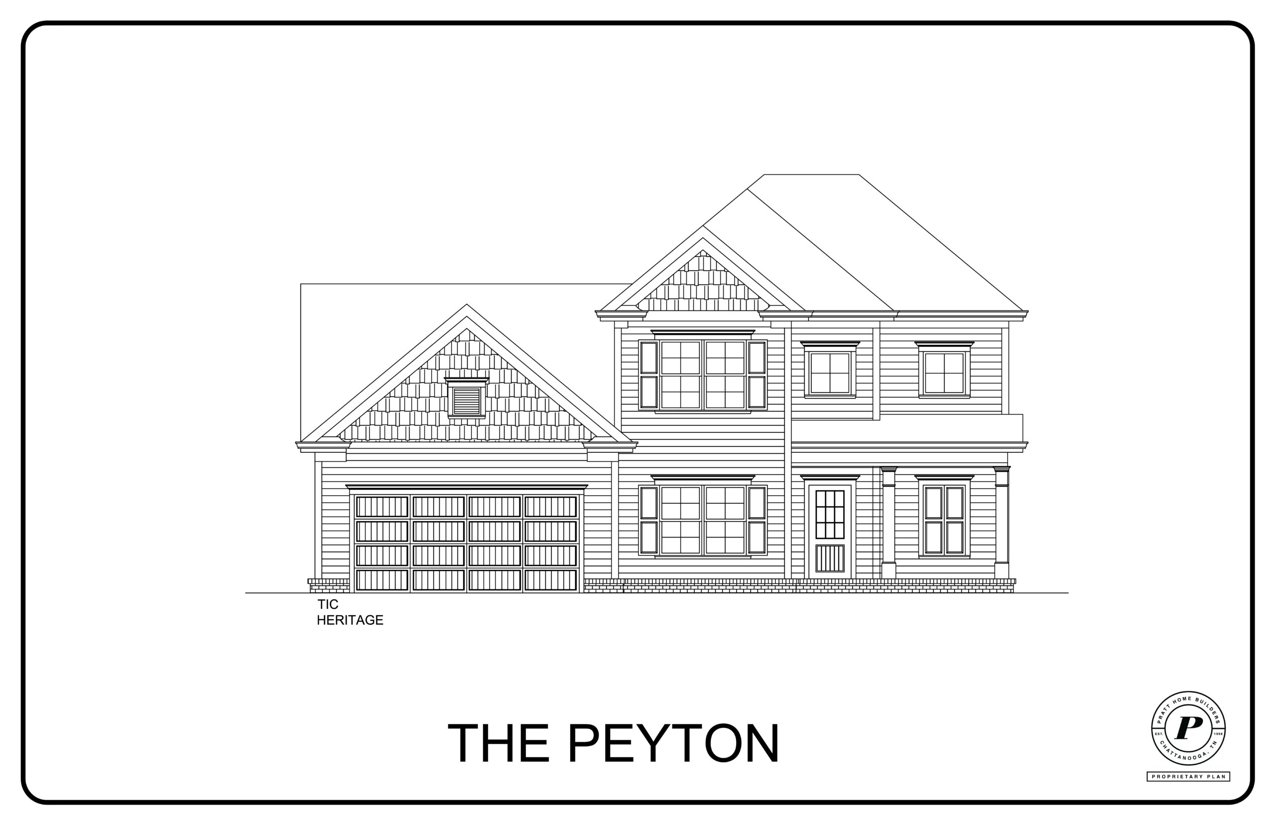 Pratt Home Builders presentation plans for four bedroom new home in Huntley Meadows