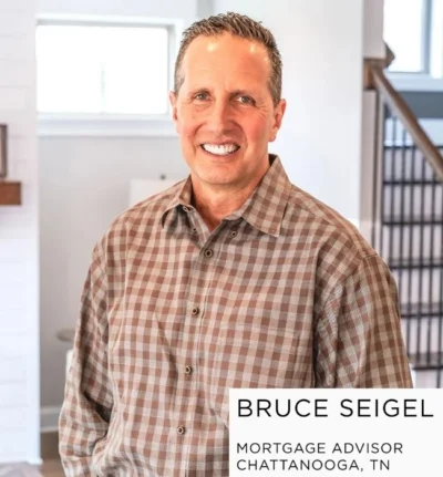 Smiling gentleman in a checkered shirt, labeled as a mortgage advisor in Chattanooga, TN. Relevant to Pratt Home Builders in Chattanooga TN.